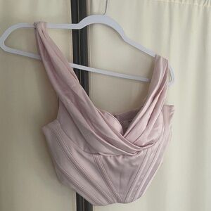 House of CB Giuseppina Pink Satin Bustier Corset